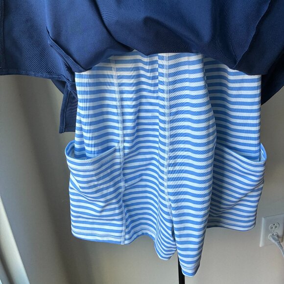 J. Crew Navy Blue CloudStretch Side-Slit Sports Dress with Shorts - Size M - Picture 8 of 8